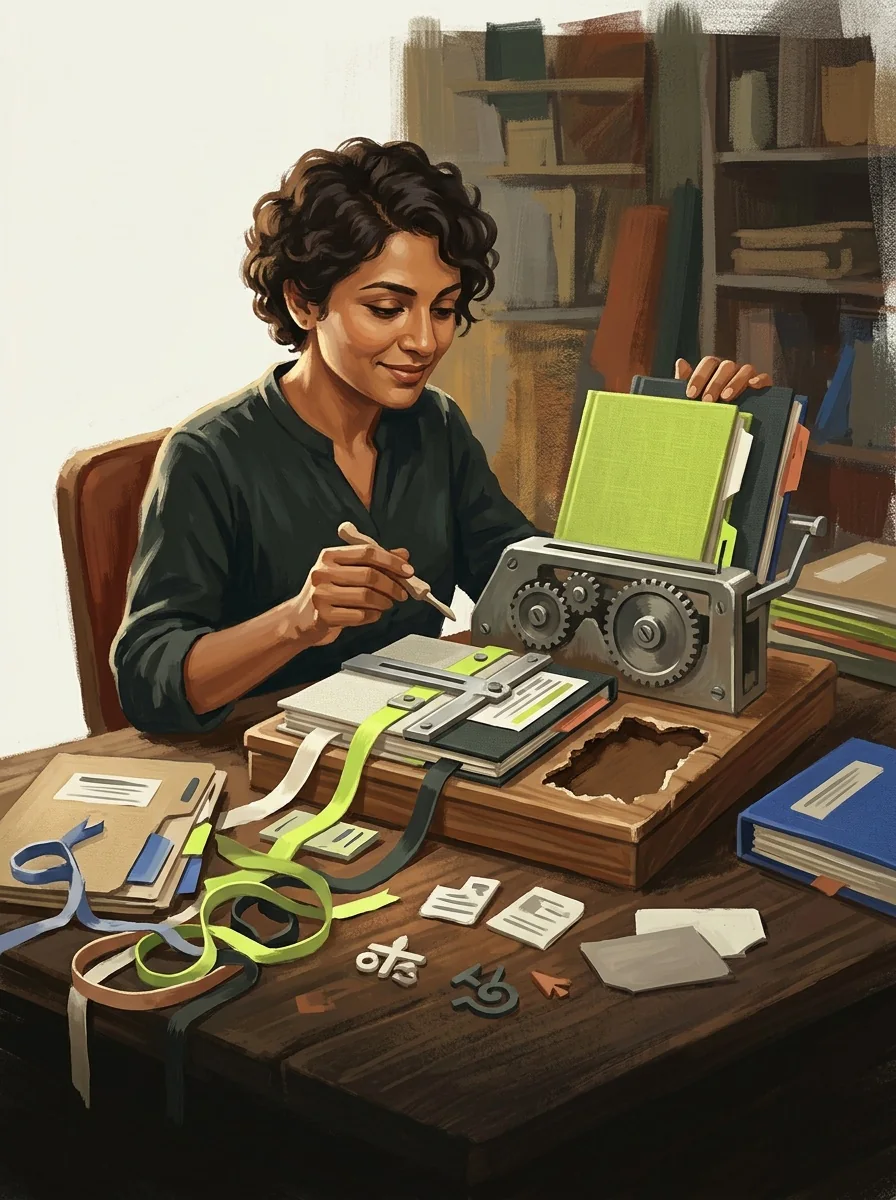 Illustrative painted studio artwork for build company domain profiles.