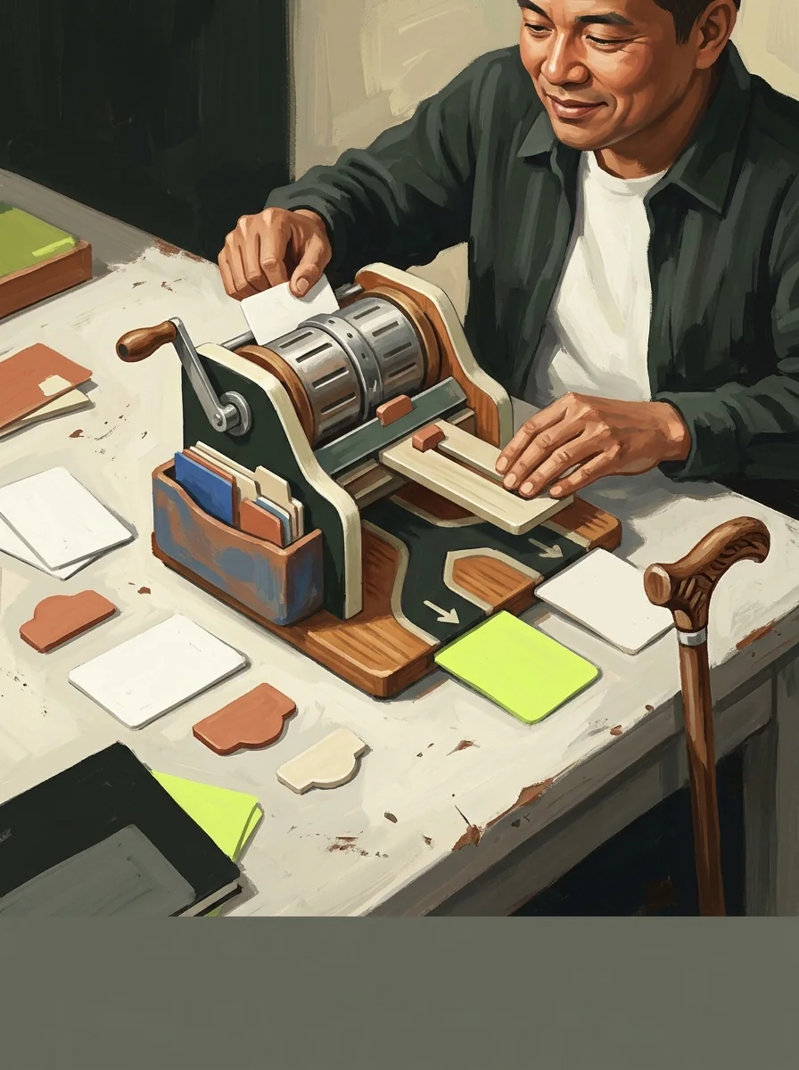 Illustrative painted studio artwork for check email domain consistency.