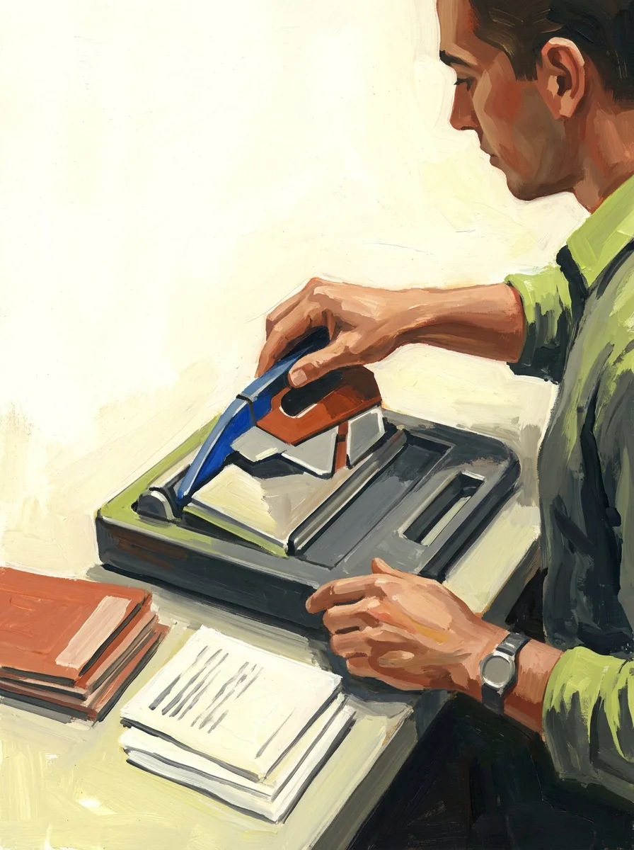 Illustrative painted studio artwork for detect terms page changes.