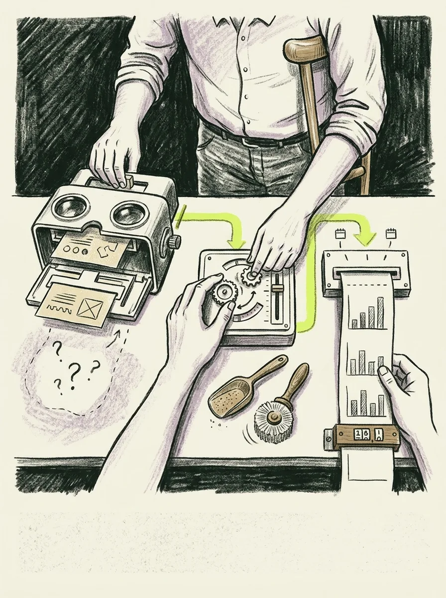 Illustrative wax pencil routes artwork for detect website keyword changes.