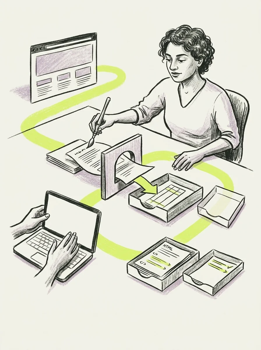 Illustrative wax pencil routes artwork for extract canonical urls.