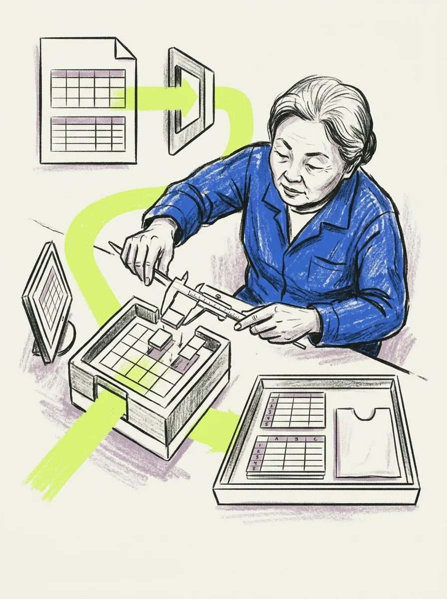 Illustrative wax pencil routes artwork for extract website tables.