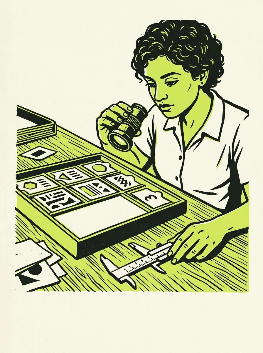 Illustrative signal screenprint artwork for find keyword gaps.