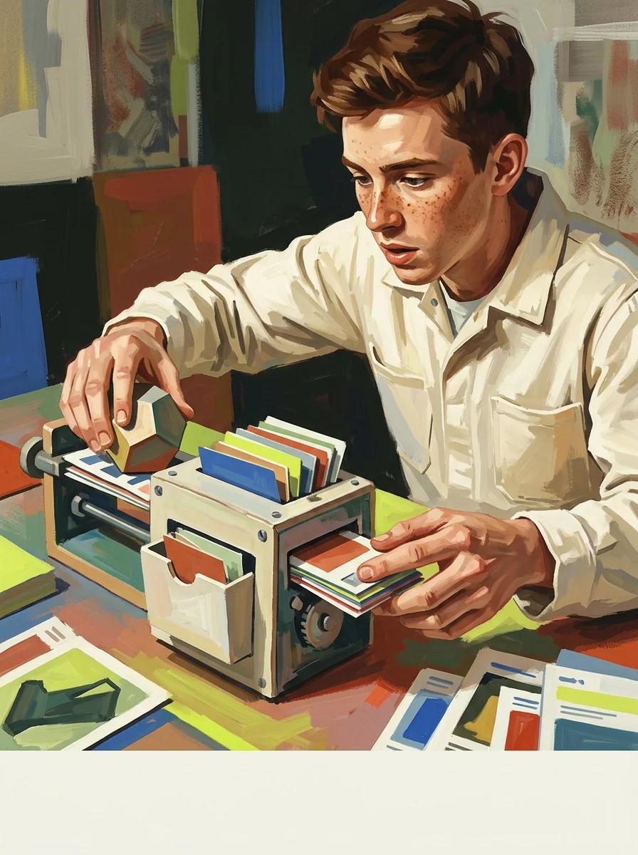 Illustrative painted studio artwork for find product price changes.