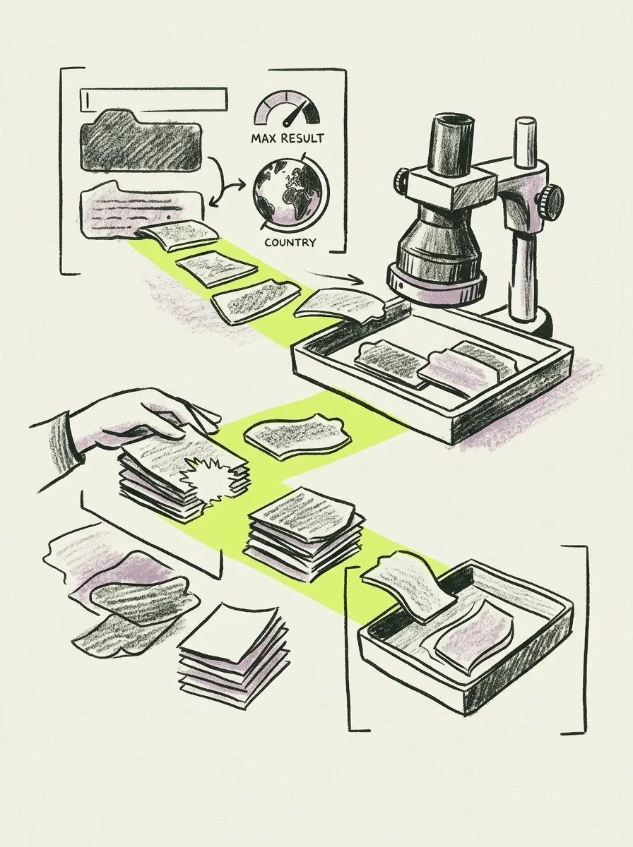 Illustrative wax pencil routes artwork for find ranking page conflicts.