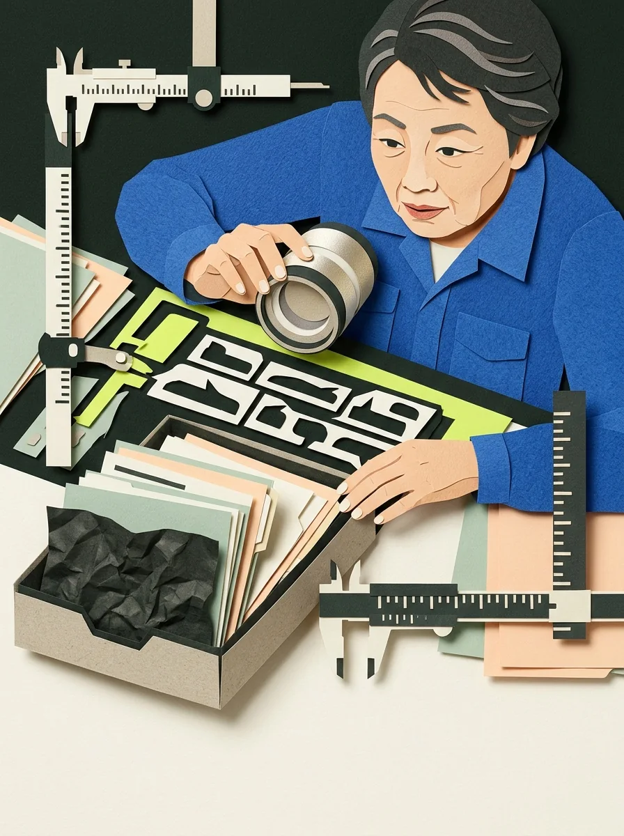 Illustrative cut paper workshop artwork for group keywords by landing page.