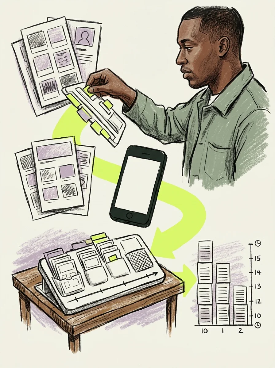 Illustrative wax pencil routes artwork for instagram posting frequency.