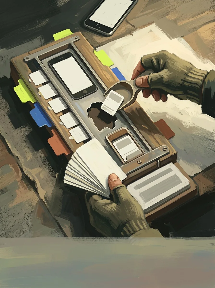 Illustrative painted studio artwork for reddit new post comparison.